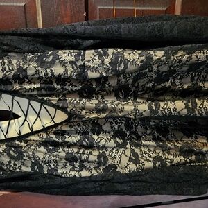 Torrid Black Lace Peplum Top